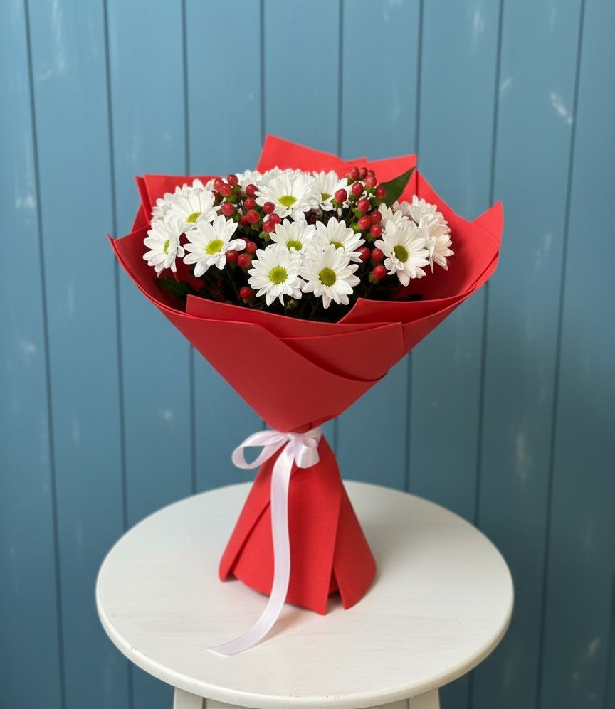 Букет цветов из: Хризантемы в Суворовской