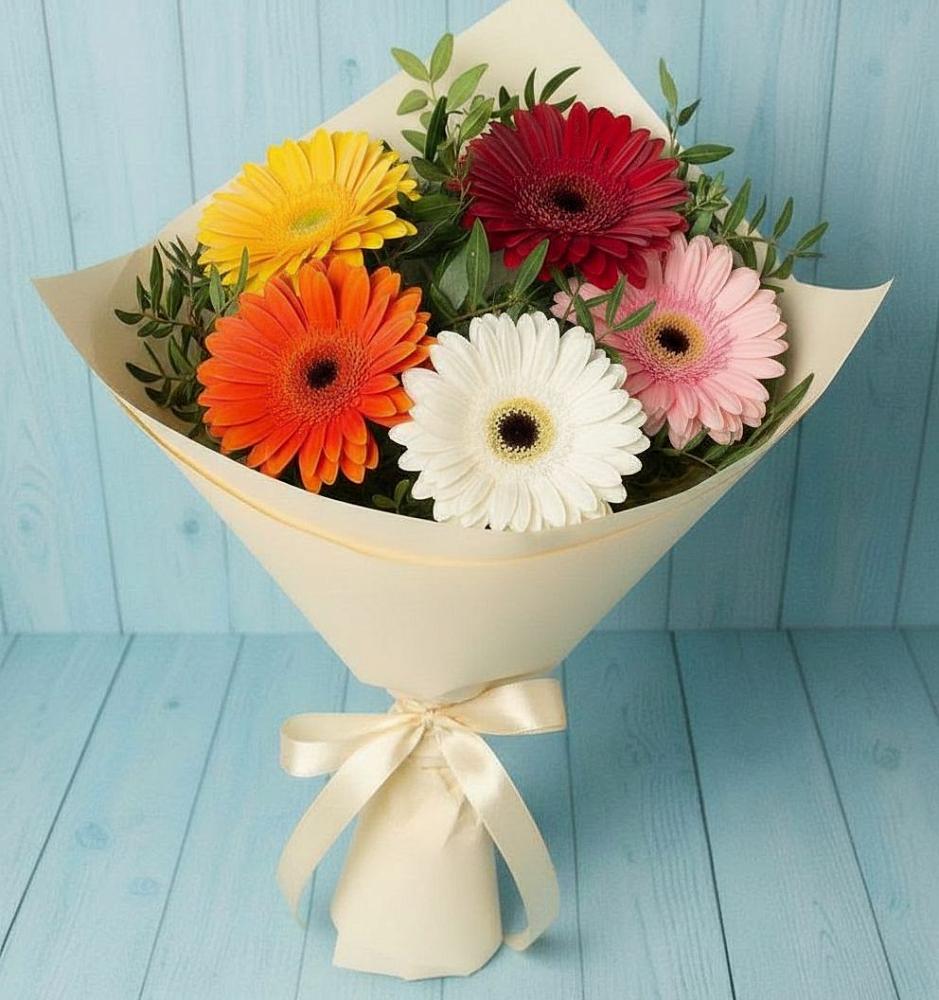 Букет цветов из: Герберы в Суворовской