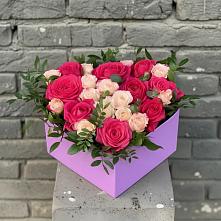 Цветочная композиция из Розы в коробке в Суворовской