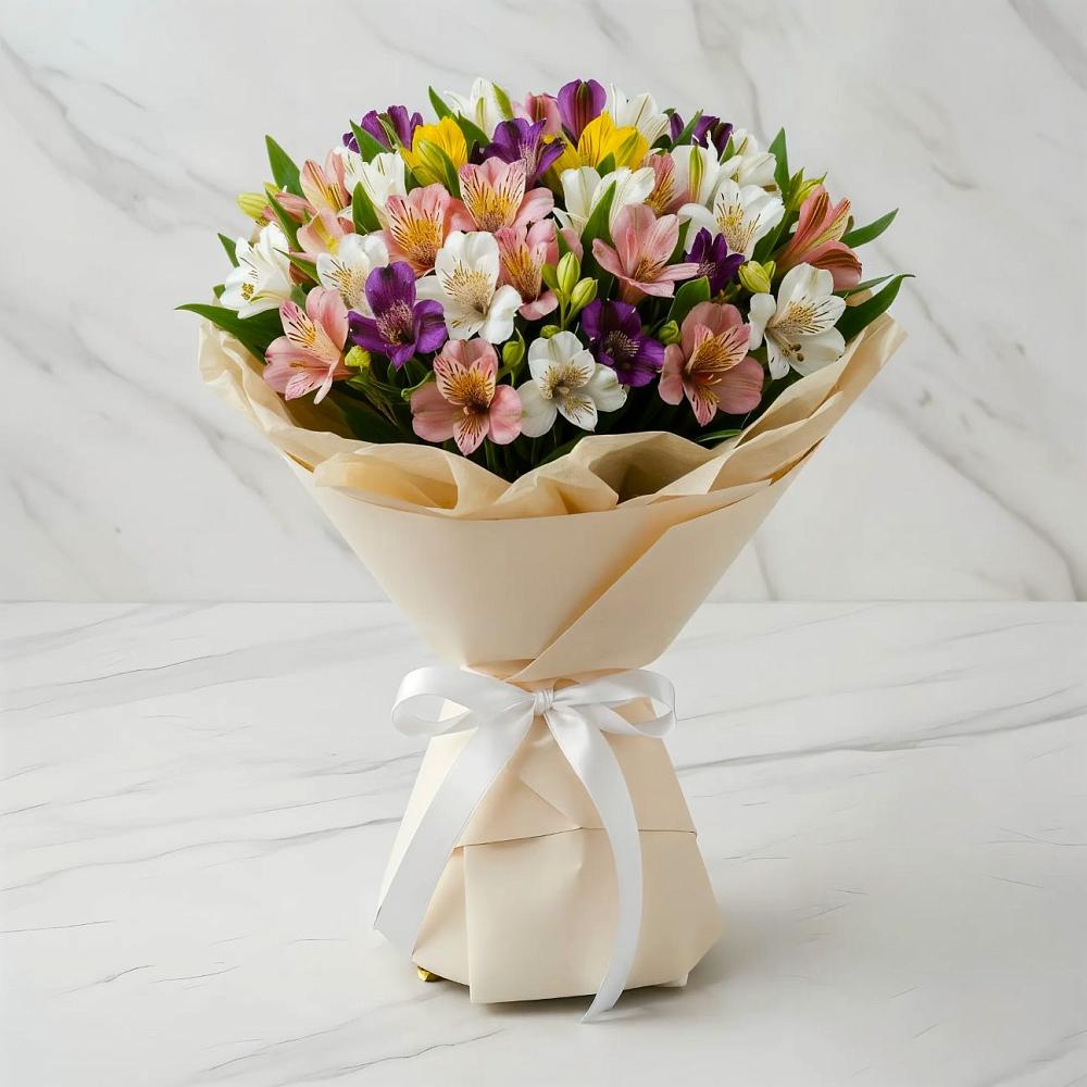 Букет цветов из: Альстромерии в Суворовской