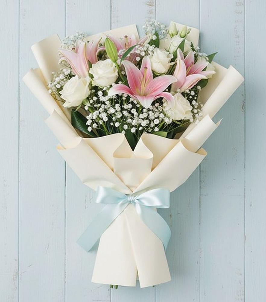 Букет цветов из: Лилии в Суворовской