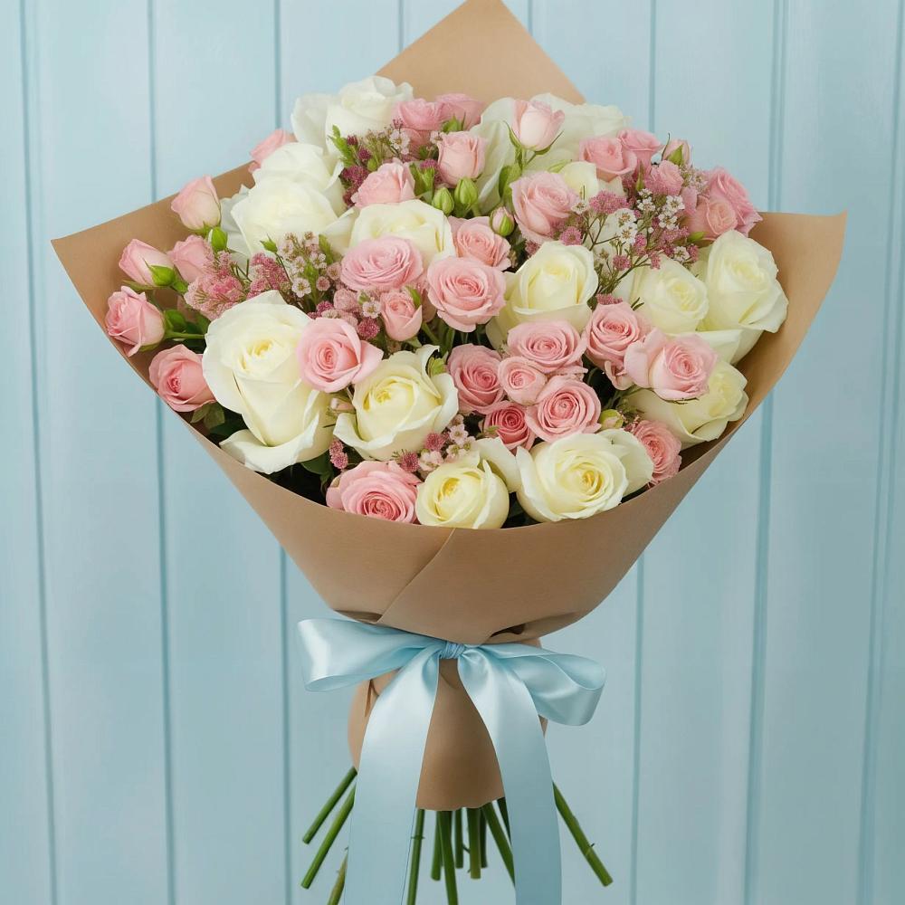 Букет цветов из: Розы в Суворовской