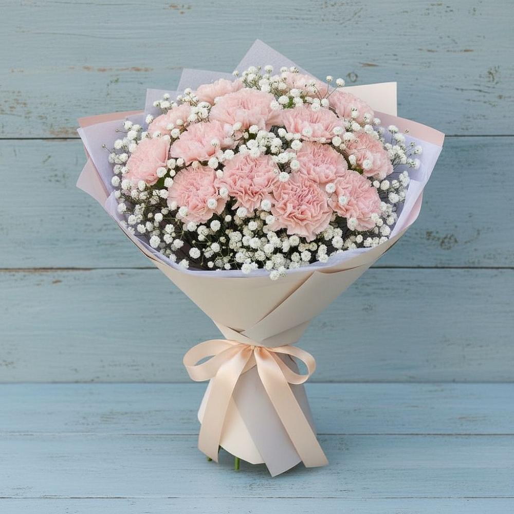 Букет цветов из: Гвоздики в Суворовской