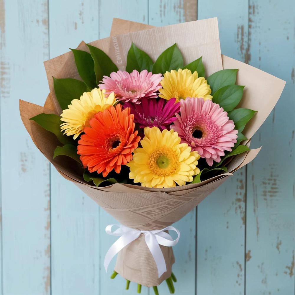 Букет цветов из: Герберы в Суворовской
