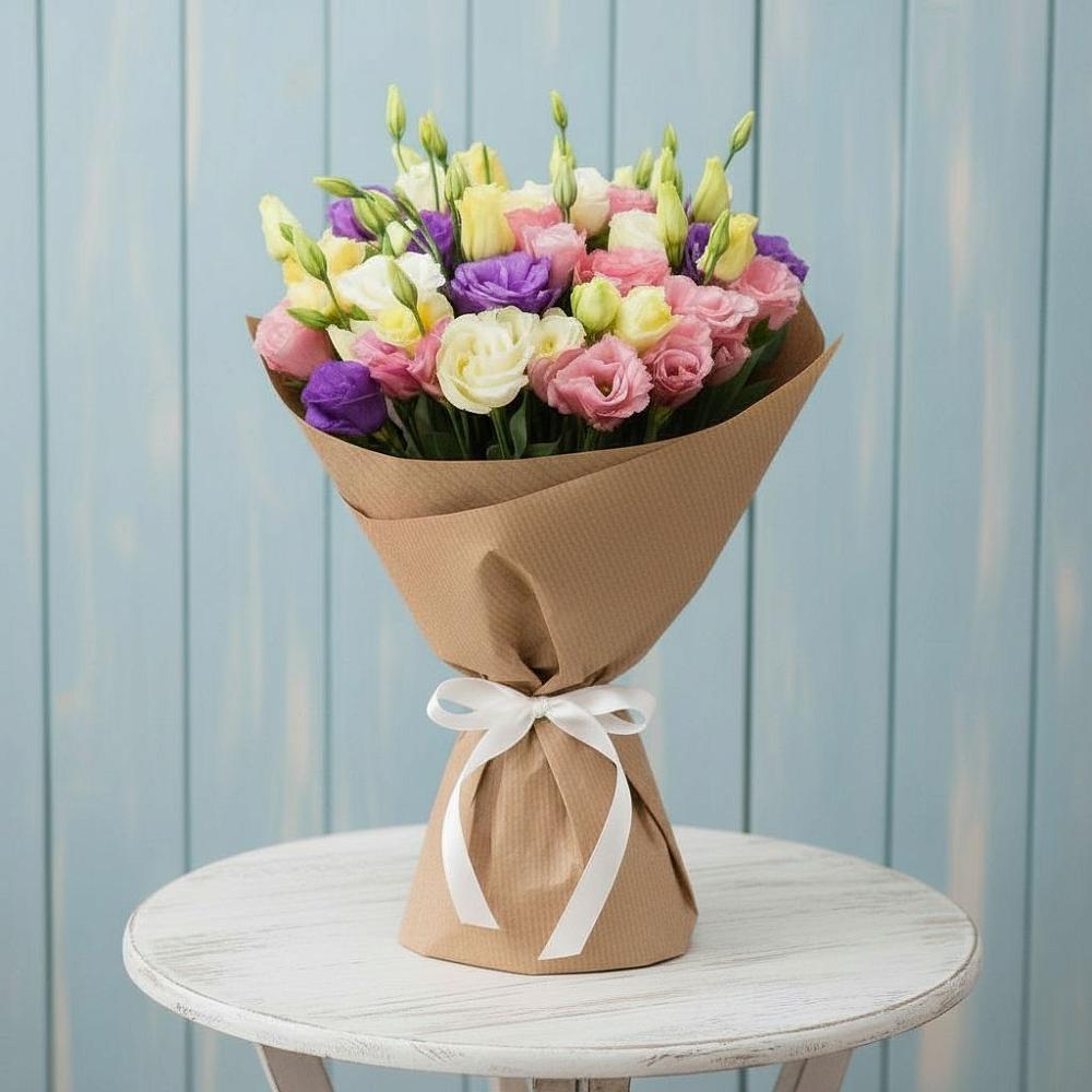 Букет цветов из: Лизиантусы в Суворовской