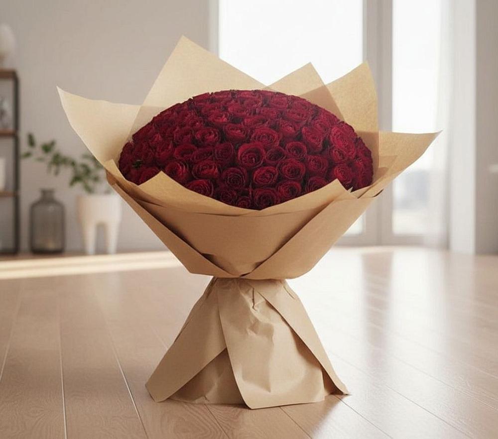 Букет 101 Красная роза в Суворовской