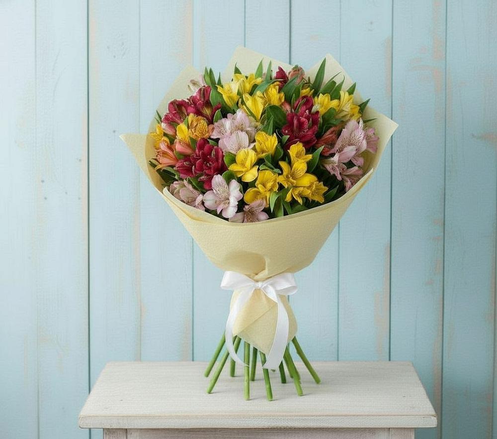 Букет цветов из: Альстромерии в Суворовской