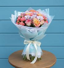 Букет цветов из:  Хризантемы и Розы #REPLACE_PRED# Суворовской