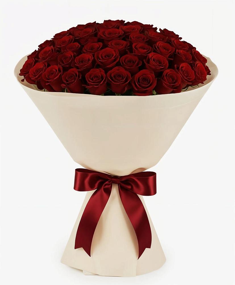 Букет 101 Бордовая роза Блэк Бакарра в Суворовской