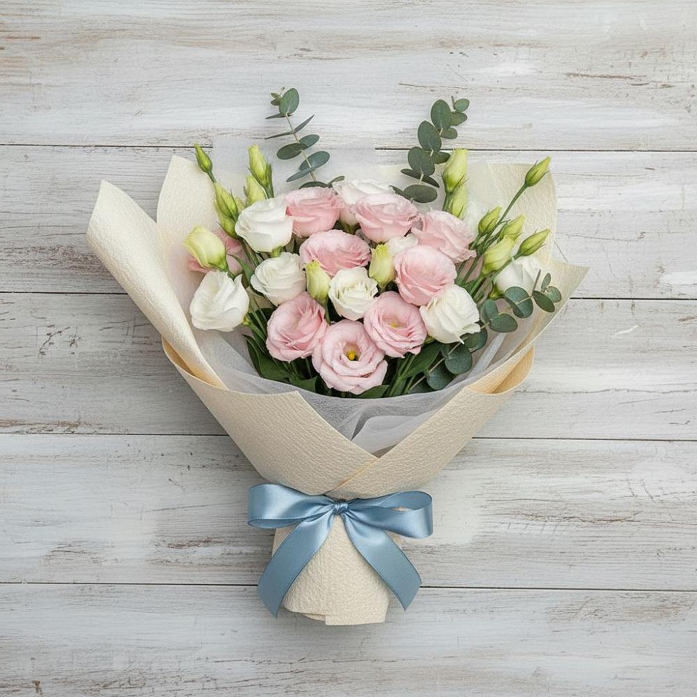 Букет цветов из: Лизиантусы в Суворовской